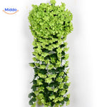 orchidées artificielles vertes accrochées au mur, touche naturelle originale pour intérieur ou extérieur