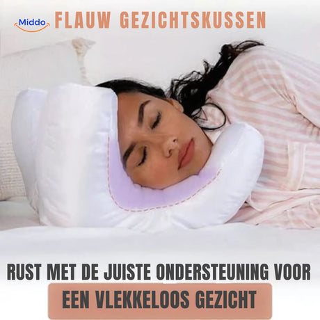 oreiller anti-rides qui empêche les lignes de compression du visage pendant le sommeil
