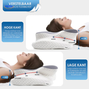 oreiller cervical multifonction adapté à plusieurs positions de sommeil pour un soutien optimal
