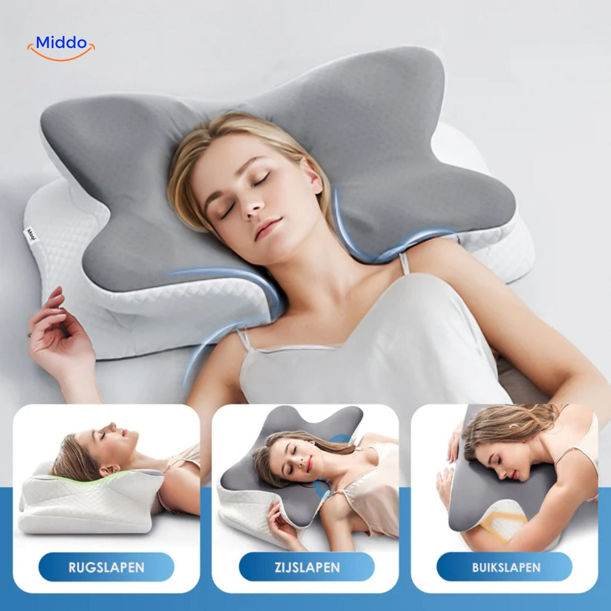 oreiller ergonomique offrant un soutien confortable du cou et de la nuque toute la nuit