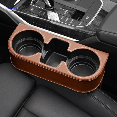 organisateur auto installation simple entre les sièges avec porte-gobelet intégré