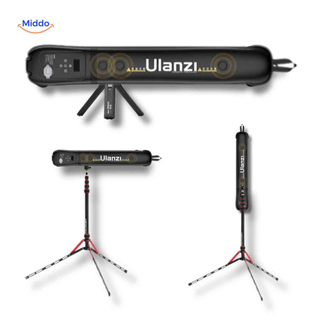 panneau lumineux LED gonflable monté sur trépied réglable pour studio ou extérieur