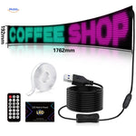 panneau LED matrix 16x192 pixels très grand format, dimensions 192x1762 mm, pour poids lourds