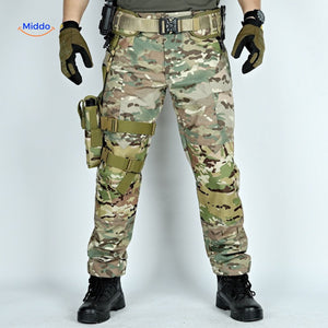 pantalon tactique camouflage multipoches, idéal pour la randonnée et les activités outdoor