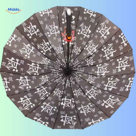 aperçu de quatre parasols anime aux motifs et coloris différents côte à côte