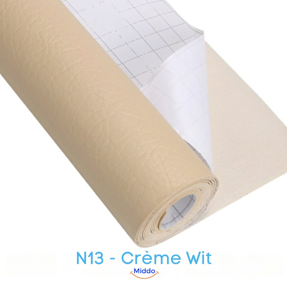 patch de réparation cuir coloris crème blanc pour canapés et fauteuils beige ou crème
