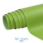 patch de réparation cuir coloris vert pour canapés et fauteuils en cuir vert