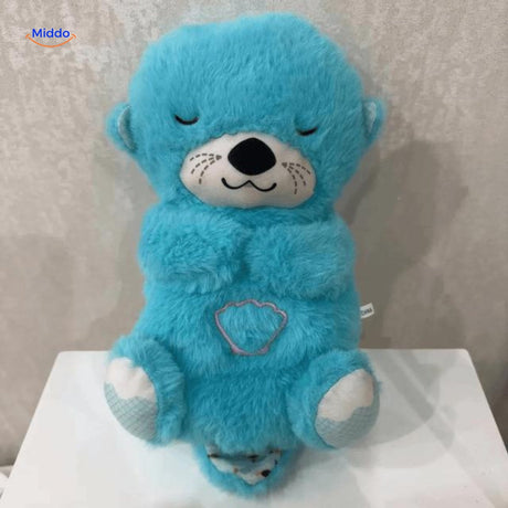 cuddlebuddy peluche apaisante bleue pour bébé, compagnon doux pour des nuits calmes et reposantes
