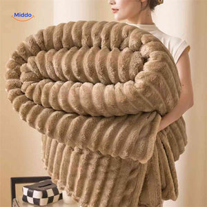 plaid en peluche doux spécial hiver, chaud et réconfortant pour les longues soirées