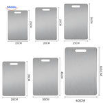 dimensions et tailles disponibles de la planche à découper en acier inoxydable safecut