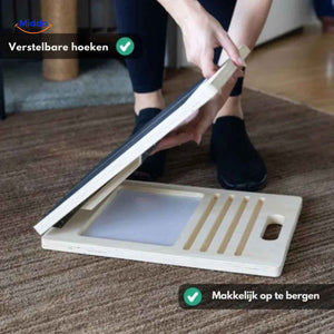 flexiplank avec angles réglables et design compact facile à ranger