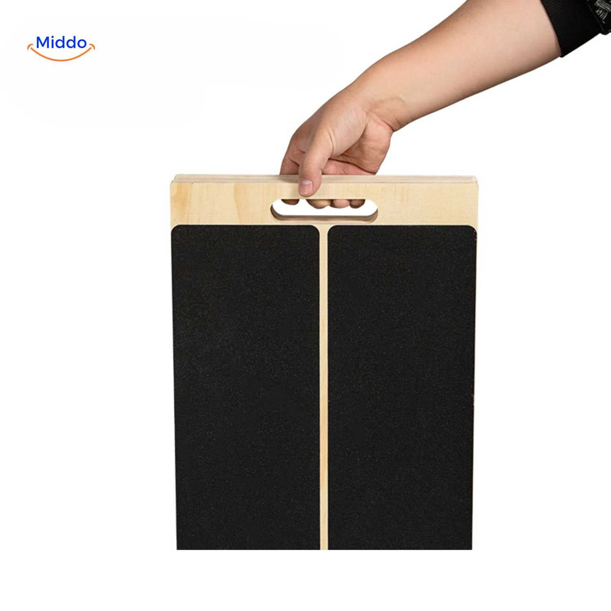 gros plan sur la poignée de la flexiplank pour un transport et un rangement sans effort
