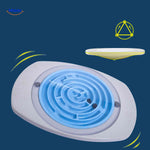 plateau d'equilibre balancio bleu avec labyrinthe et rotation a 360 degres