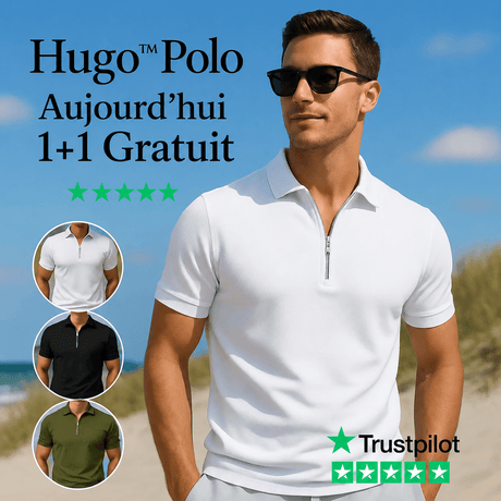 polo zippé homme coupe ajustée et style moderne