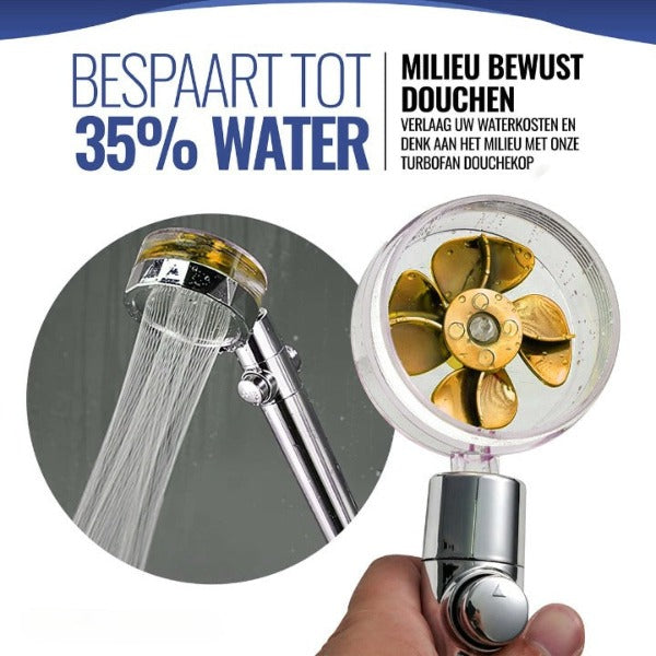 pommeau de douche puissant qui économise jusqu'à 35 % d'eau tout en offrant une pression optimale