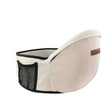 porte-bébé ergonomique en coloris crème sur fond blanc, vue de détail