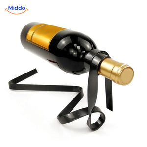 porte-bouteille vin avec ruban design moderne, idée cadeau décorative originale