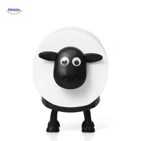 porte-rouleau wc mouton noir au design original et mignon, idéal pour les toilettes modernes