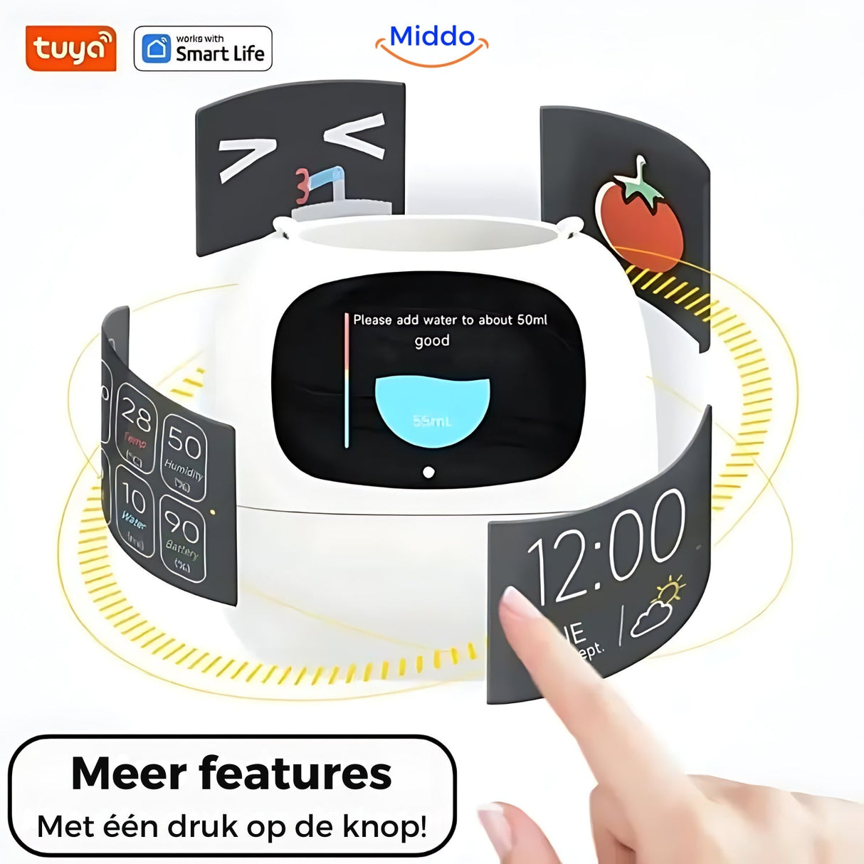 aperçu des fonctions du pot de fleurs intelligent happy ivy : suivi des plantes, alertes et connectivité