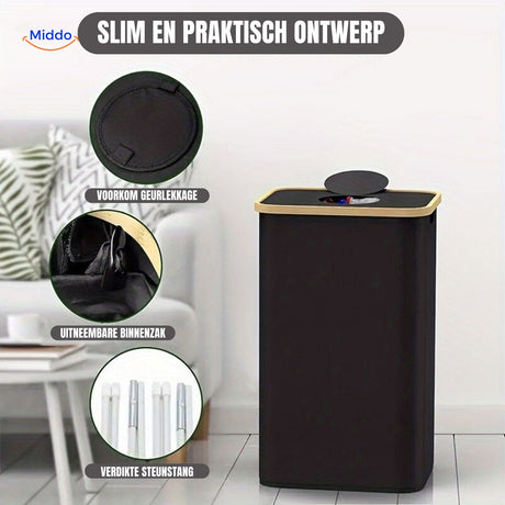 set de poubelles ecobin design compact et sans odeur pour la maison