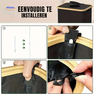 ecobin installation facile grâce à la fixation velcro sans perçage