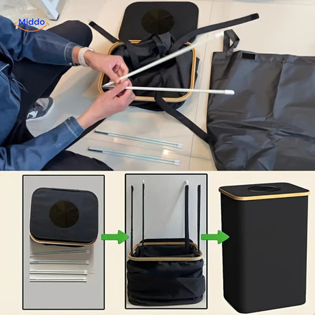 ecobin monté sur barre de support pour un rangement pratique et stable