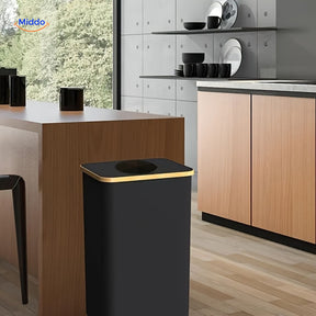 set de poubelles ecobin style dans un intérieur de cuisine moderne