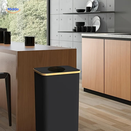 set de poubelles ecobin style dans un intérieur de cuisine moderne