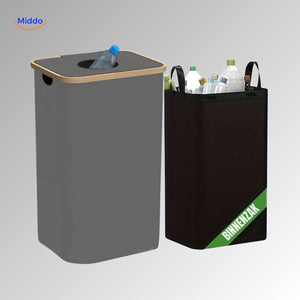 ecobin avec sac intérieur amovible pour faciliter le tri et le recyclage