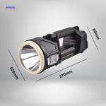 PowerBeam Lampe de recherche avec panneau solaire pour une utilisation prolongée www.middo.nl
