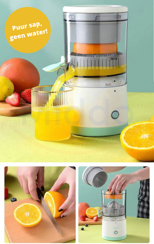 presse-agrumes produisant un jus d'orange frais et pur directement dans le verre