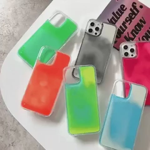 set de coques téléphone sable liquide en mix de coloris variés et fluides