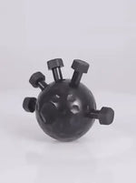 balle noire multi-grip pour musculation et renforcement des muscles de la main
