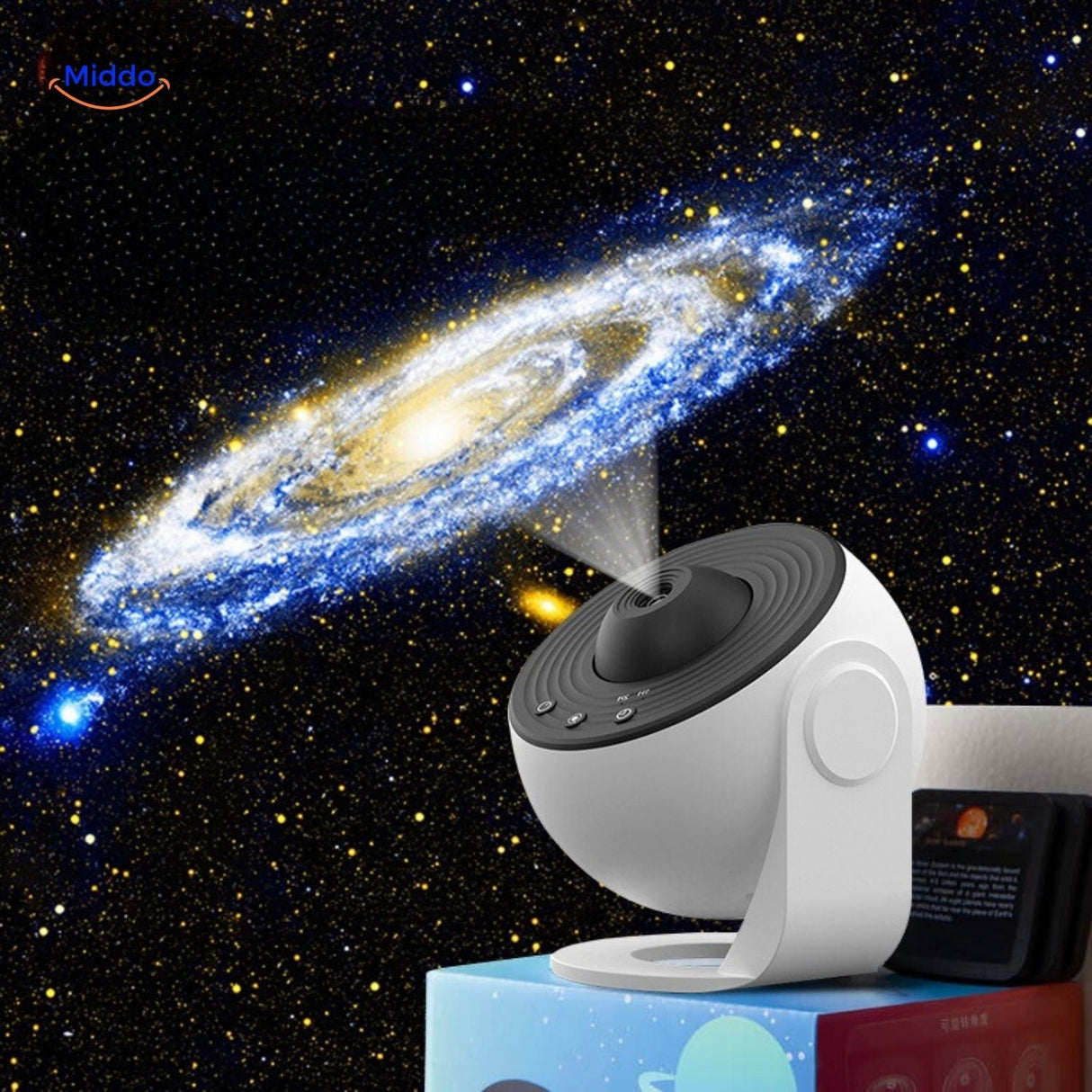lampe projecteur étoilé blanc au design épuré et élégant pour chambre
