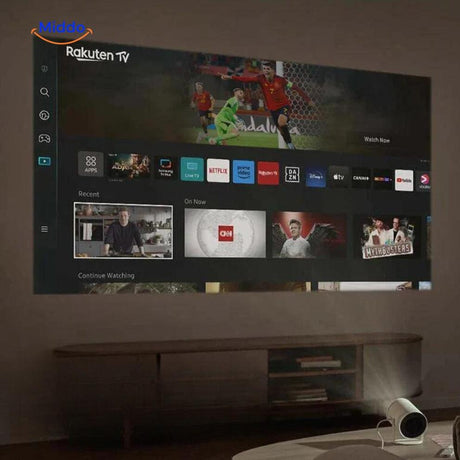 projecteur smart tv avec accès à plus de 4000 applications pour toutes les saisons