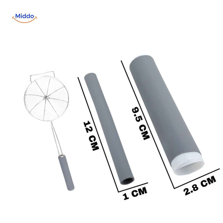 protège-poignée en silicone gris taille 12 cm pour petits manches de casserole
