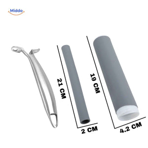 protège-poignée en silicone gris taille 21 cm pour grands manches de poêle ou wok