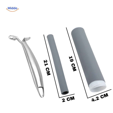 protège-poignée en silicone gris taille 21 cm pour grands manches de poêle ou wok