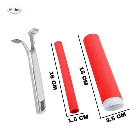 protège-poignée en silicone rouge taille 16 cm pour manches de casserole standard