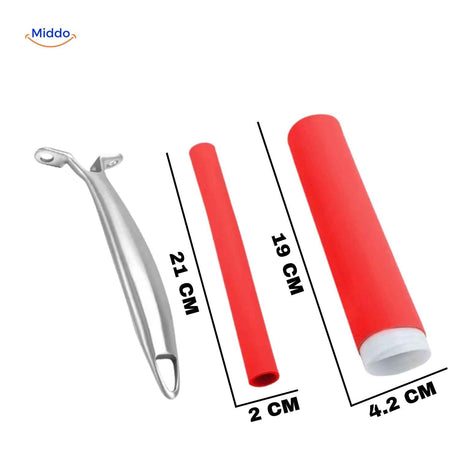 protège-poignée en silicone rouge taille 21 cm pour grands manches de poêle ou wok