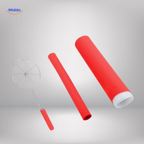protège-poignée en silicone rouge anti-brûlure pour manche de casserole ou poêle