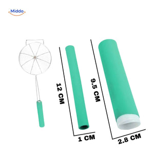 protège-poignée en silicone vert taille 12 cm pour petits manches de casserole