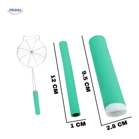 protège-poignée en silicone vert taille 12 cm pour petits manches de casserole