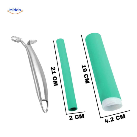 protège-poignée en silicone vert taille 21 cm pour grands manches de poêle ou wok