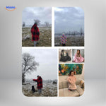 pull chauffant porté dans un paysage enneigé, tenue chaude pour les sorties hivernales
