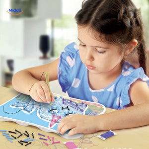 puzzle éducatif en fil pour enfants, développe la créativité et la concentration