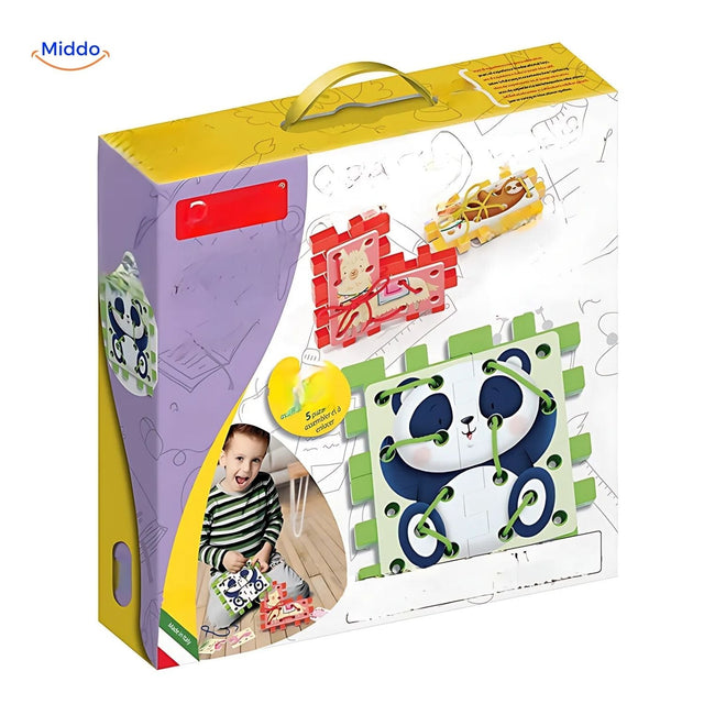 puzzle créatif en fils pour enfants, ludique et éducatif, vue d'ensemble du jeu