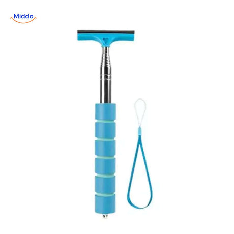 raclette vitre auto bleue avec poignee ergonomique confort pour une utilisation prolongee sans fatigue