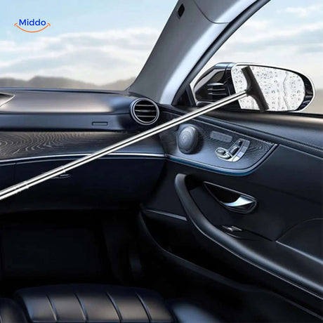 raclette extra-longue pour atteindre et nettoyer les grandes vitres exterieures de vehicule