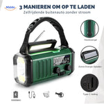 radio rechargeable grâce au panneau solaire intégré, pratique pour une autonomie prolongée